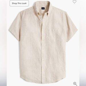 JCREW Short sleeve linen blend shirt